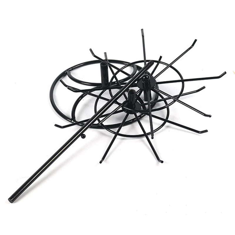 Metal jewelry stand 2 tiers rotating