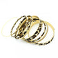6pcs Bracelets in leopard pattern light gold