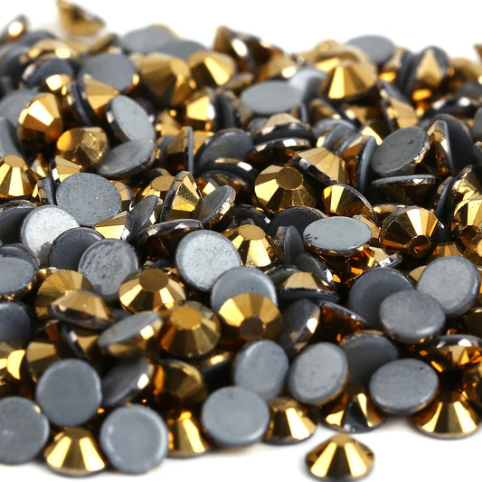 Strass stenar guld/bronze hot fix