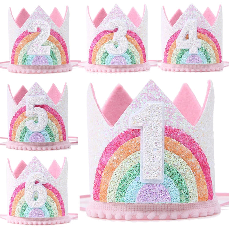 Unicorn krona till kalas barnet