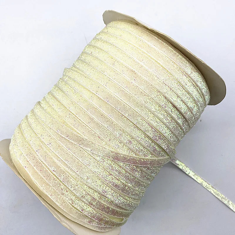 Glittrande sammets band 6mm