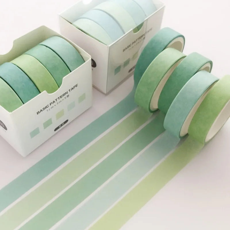 5-pack mönstrad scrapbooking tejp