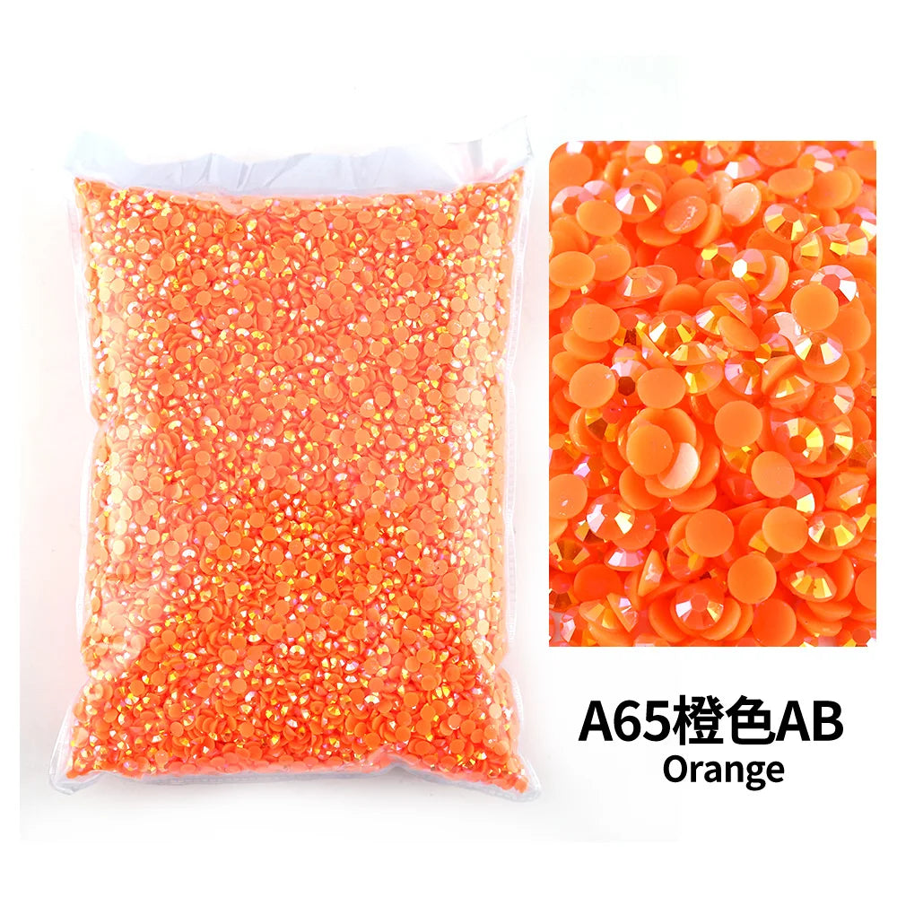 Strass stenar Resin olika  Gula/Orange/ Bruna nyanser