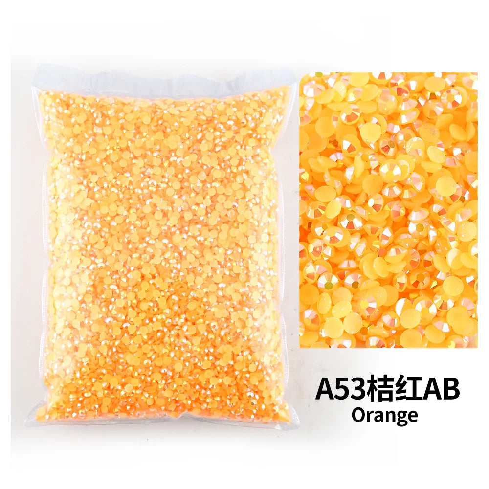 Strass stenar Resin olika  Gula/Orange/ Bruna nyanser