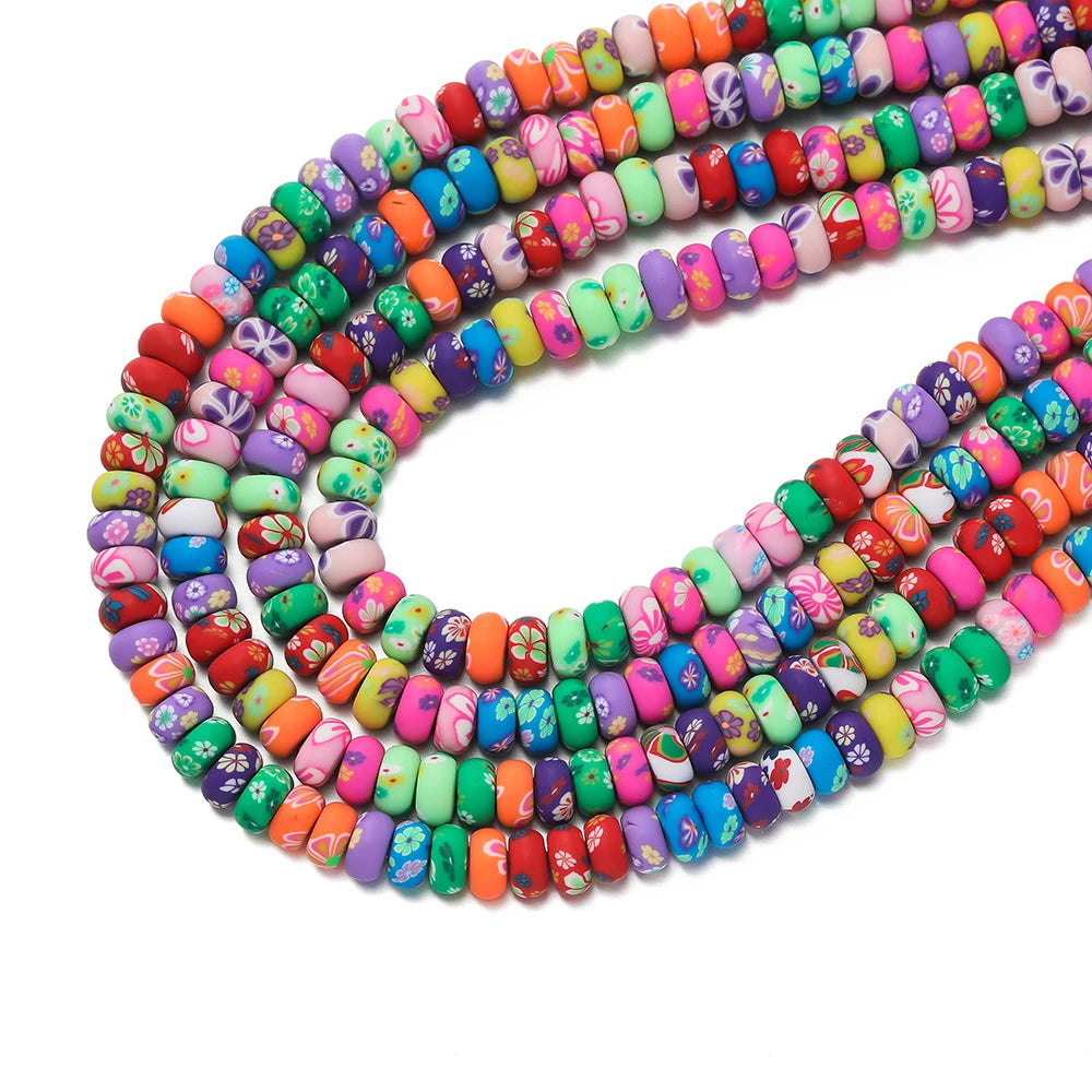 Pärlor polymer Lera med blom motiv