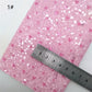 Leather fabric in pattern Pink