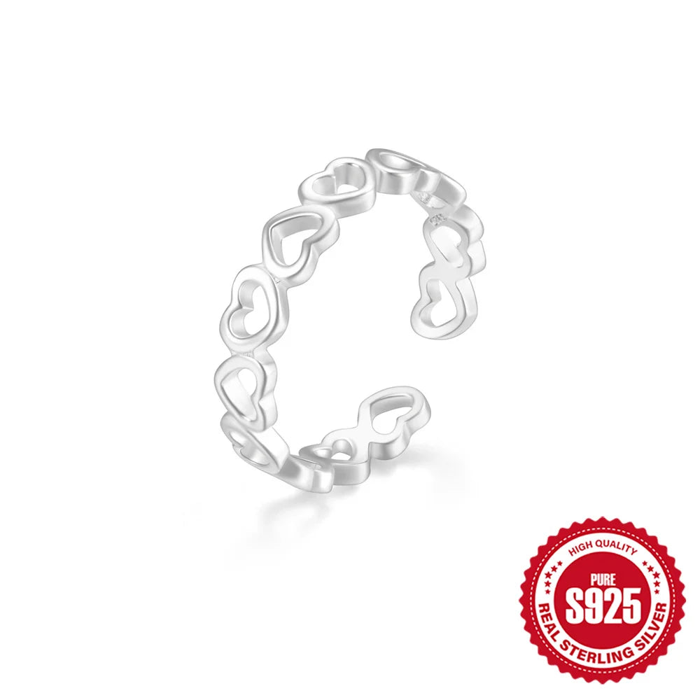 Tå ringar i äkta 925 sterling silver