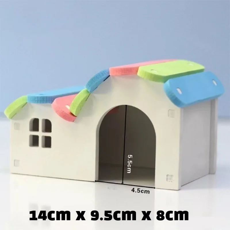 Små hus och lek ställning för hamster