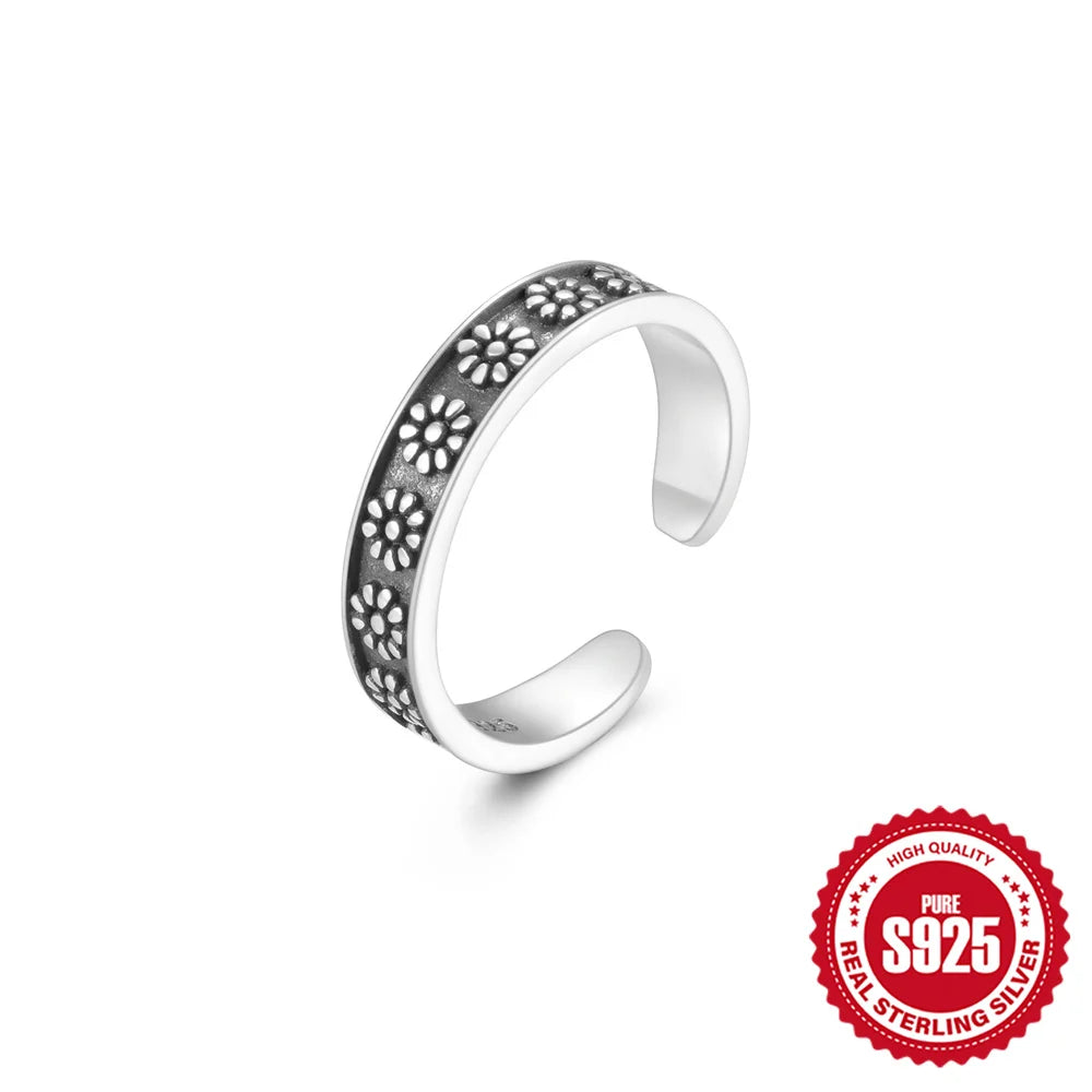 Tå ringar i äkta 925 sterling silver
