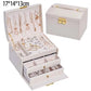 multi-tiered leather jewelry box