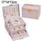 multi-tiered leather jewelry box