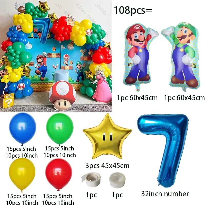 Super Mario paket ballonger 106st
