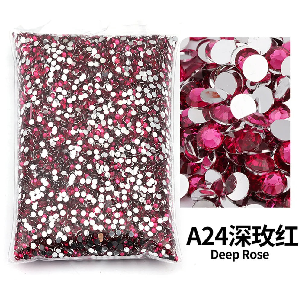 Strass stenar Resin i Cerise-rosa