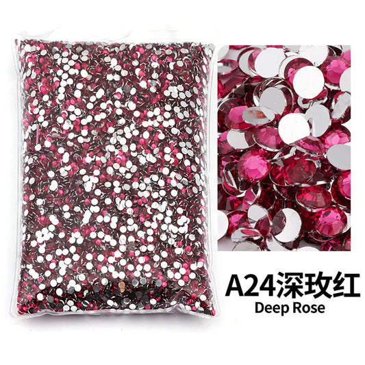 Strass stenar Resin i Cerise-rosa