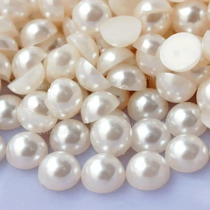 Halvrunda pearls vita/ivory 2-25mm