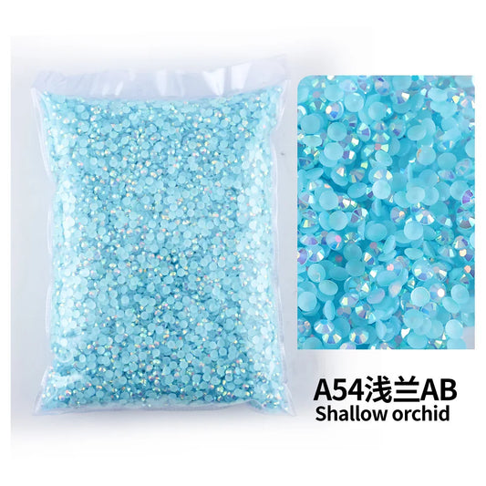 Strass stenar Resin olika blåa färger