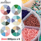 Bead boxes with seed beads in bright colors