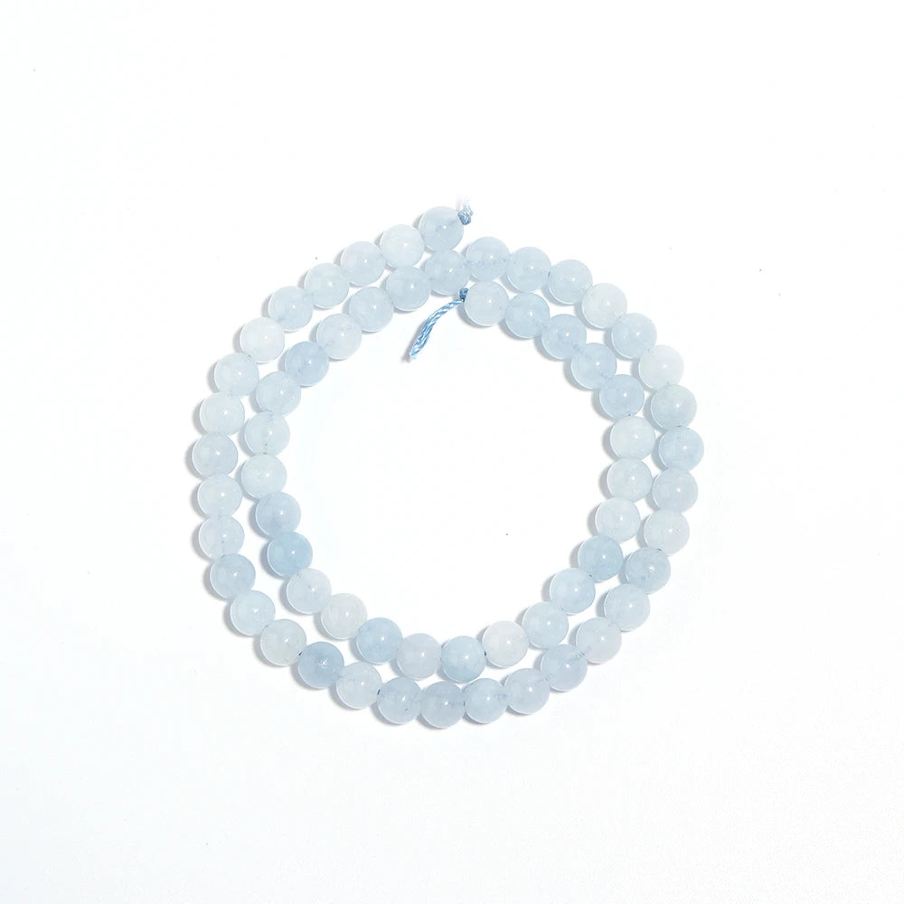 Natural Aquamarine ädelsten pärlor