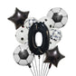 Ballong set med siffra och fotbolls motiv