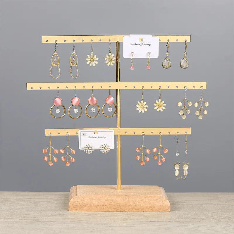 Jewelry stand in metal with 3 tiers earrings
