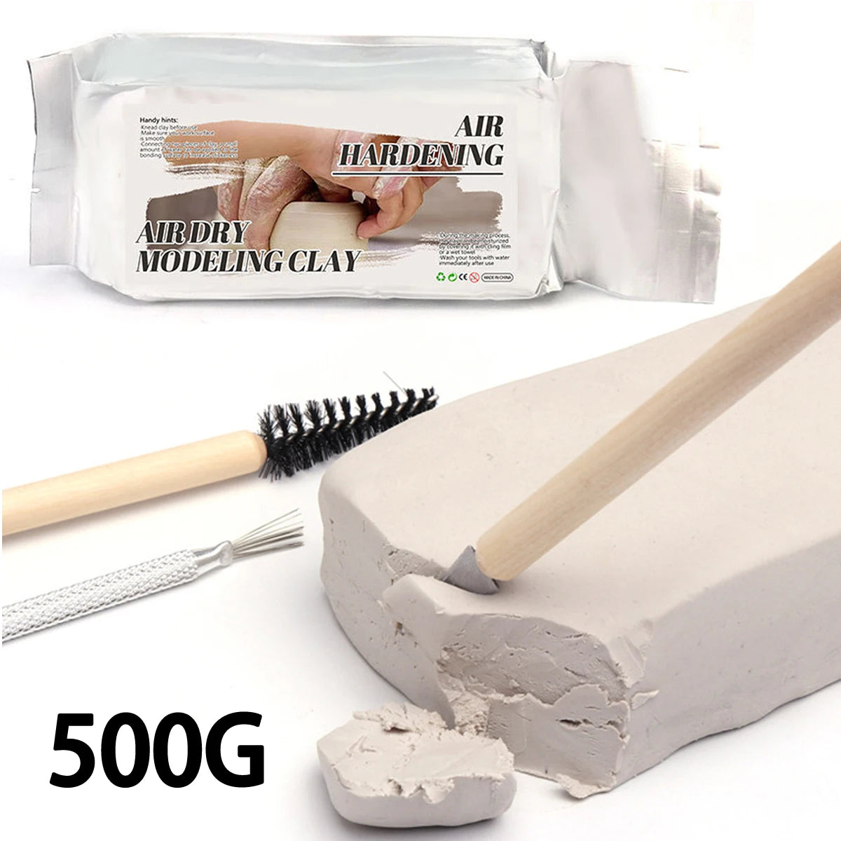 Lufttorkad lera 500g