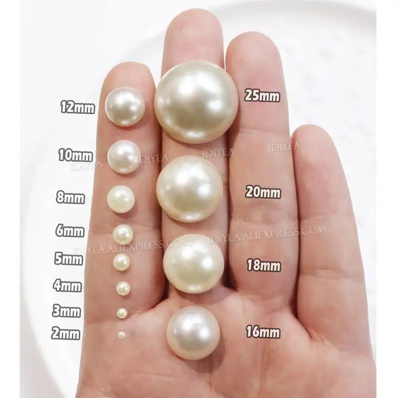 Halvrunda pearls vita/ivory 2-25mm