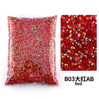 Strass stenar Resin olika Röd Rosa Nyanser