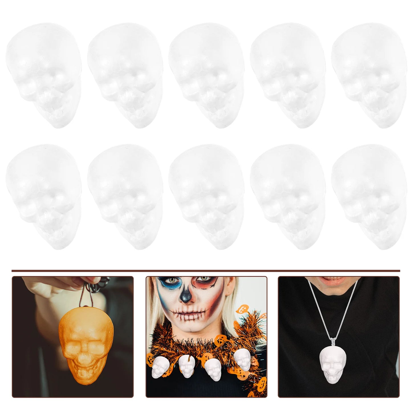 25pcs Styrofoam Skulls