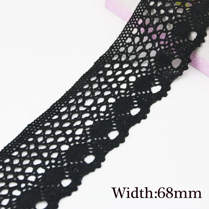 5 Meters black lace ribbon 