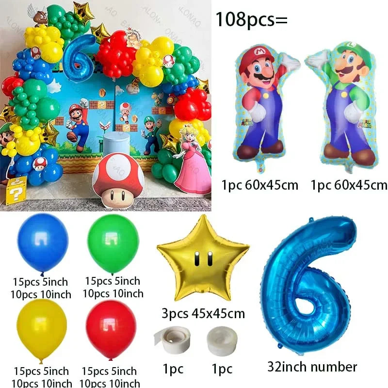 Super Mario paket ballonger 106st