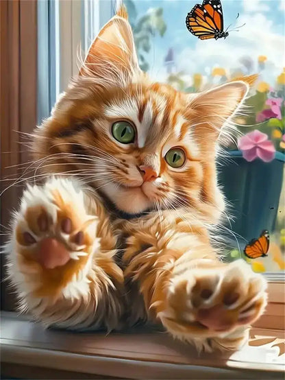 Diamantmålning katt