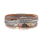 Bohemian läder armband utsmyckad med pärlor