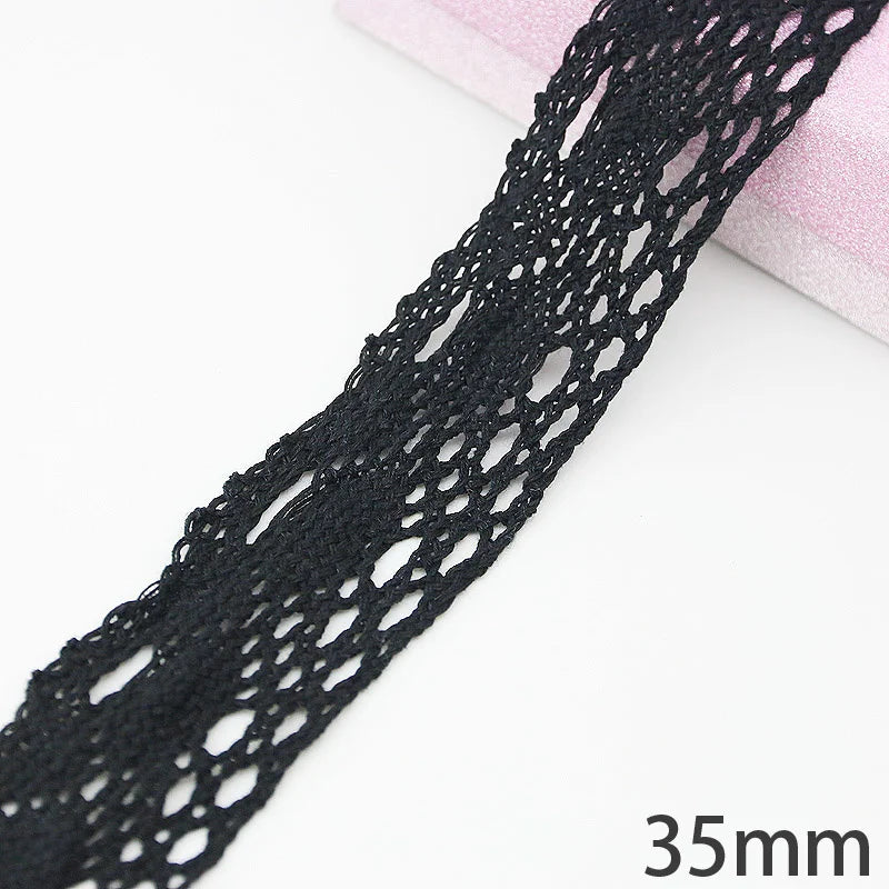 5 Meters black lace ribbon 