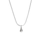 Halsband platinum med droppformad berlock