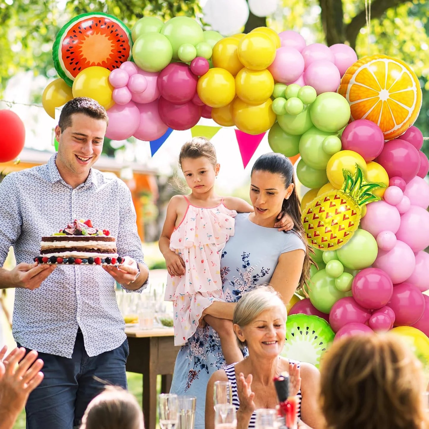 Ballong paket med frukt tema