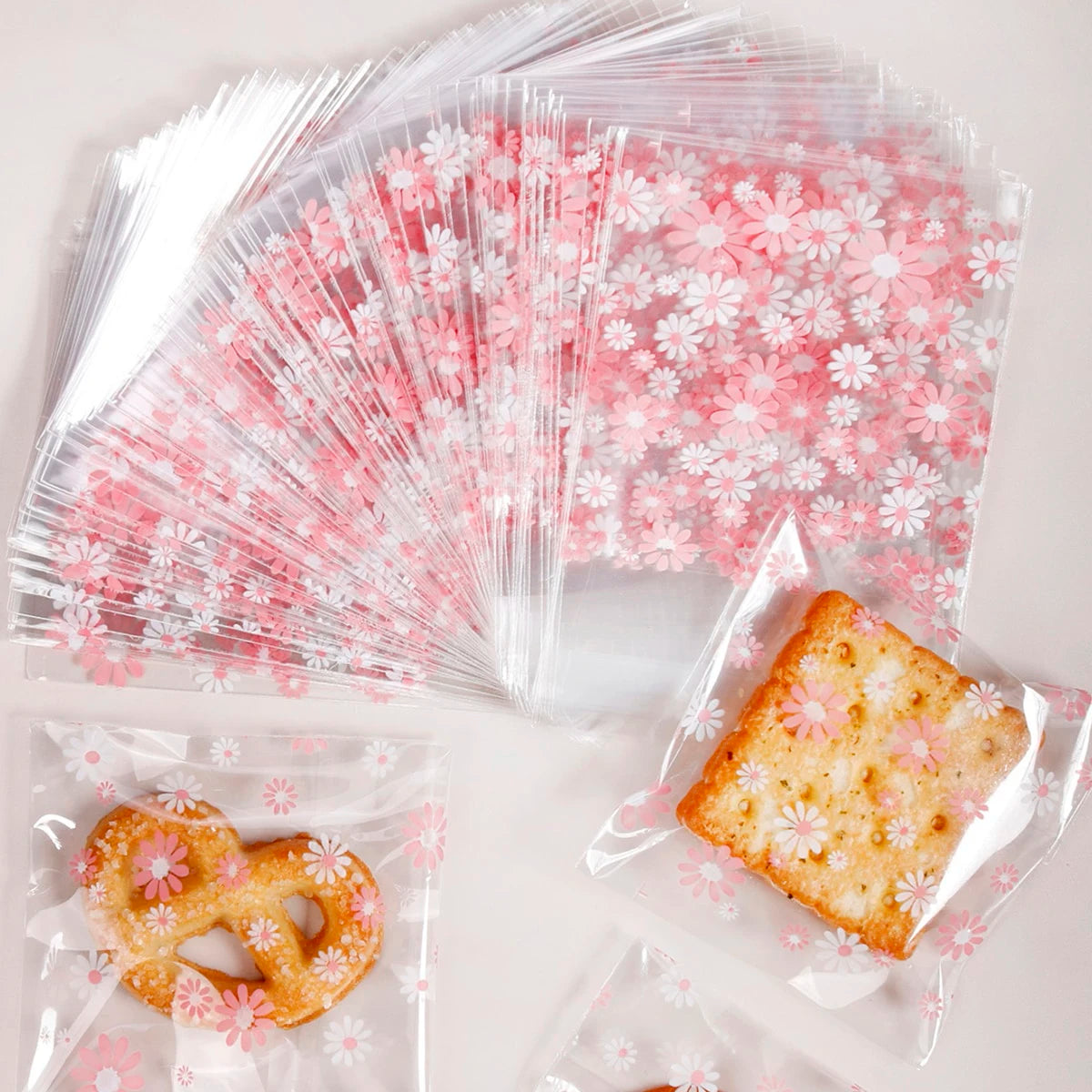 100-pack cellofan påsar med blommor