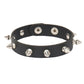 goth punk armband svart läder med nitar i olika motiv