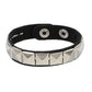 goth punk armband svart läder med nitar i olika motiv