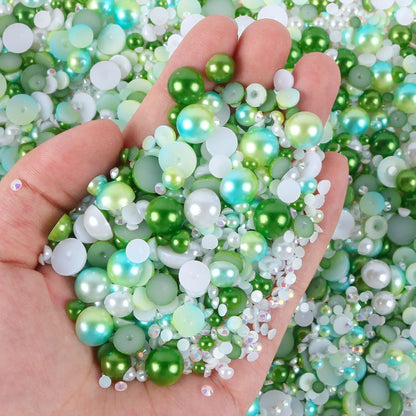 Mixed sizes and colors with Flatback beads