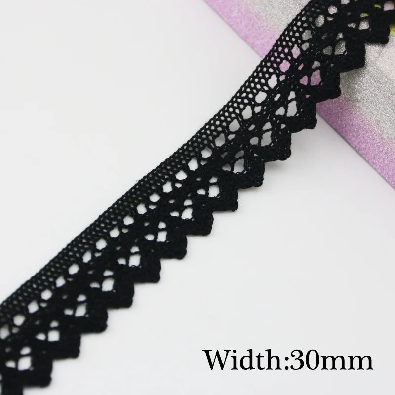 5 Meters black lace ribbon 