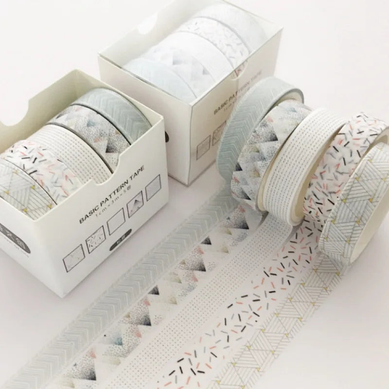 5-pack mönstrad scrapbooking tejp