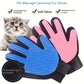 Glove brushing fur