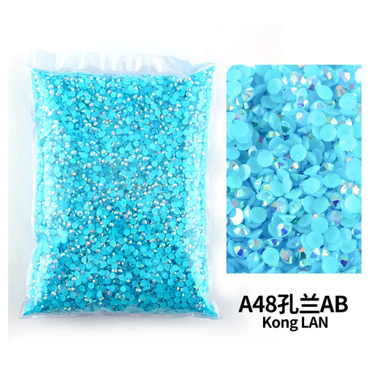Strass stenar Resin Ljusblå