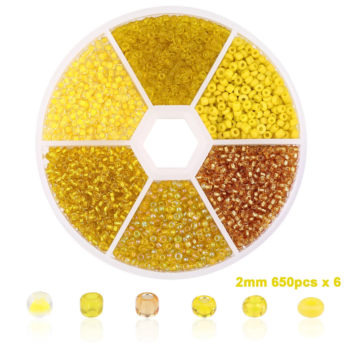 Pärllåda med seed beads 2mm