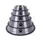 Stainless steel dog food bowls with paws