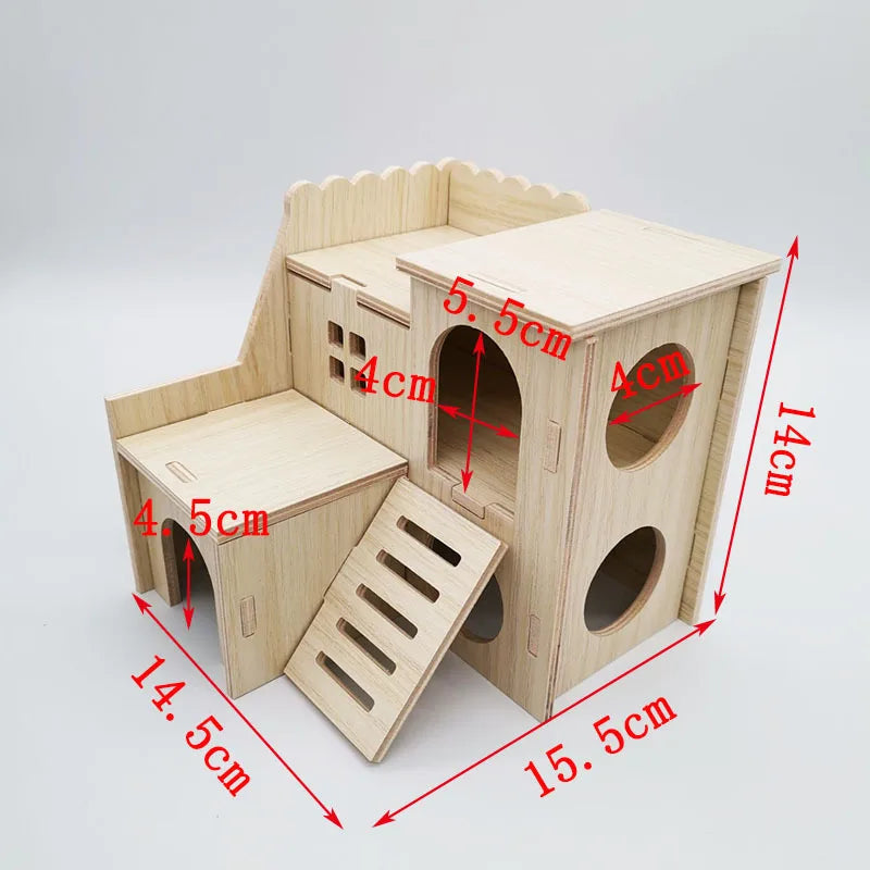 Olika trä hus för din hamster