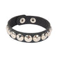 goth punk armband svart läder med nitar i olika motiv