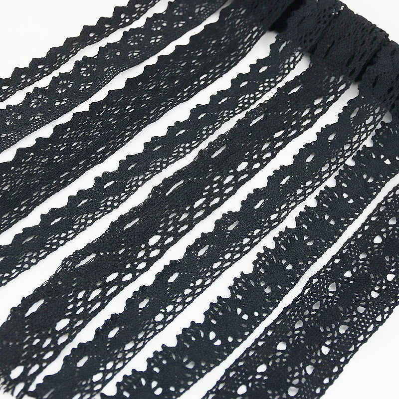 5 Meters black lace ribbon 