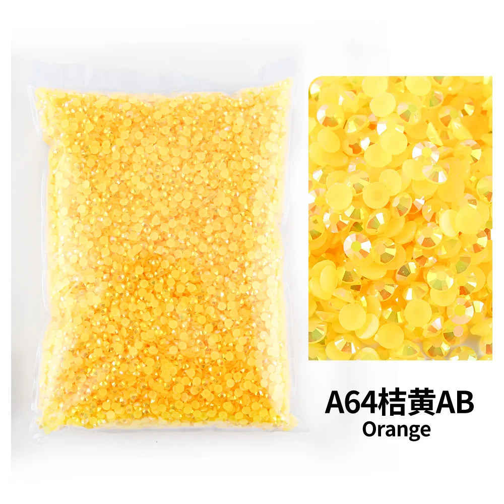 Strass stenar Resin olika  Gula/Orange/ Bruna nyanser