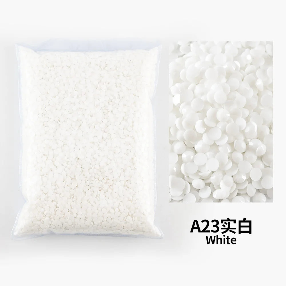 Strass stenar Resin olika Vita nyanser /Silver